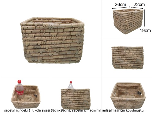 sd49673 dekoratif no2 hurma lifi hasır sepet - 