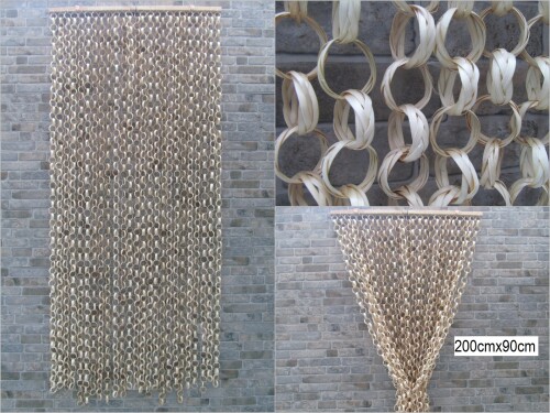 sd49681 dekoratif halka bambu ayırıcı kapı perdesi - 