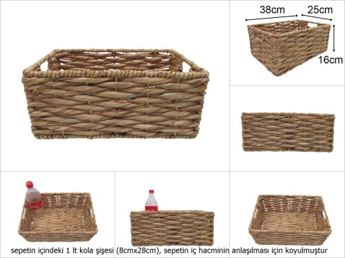 sd49845 dikdörtgen no2 hasır sepet - 