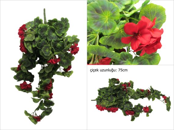 sd49875 yapay kırmızı sardunya çiçeği - 1