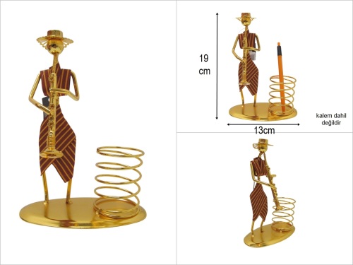 sd50097 dekoratif metal kalemlik biblo - 