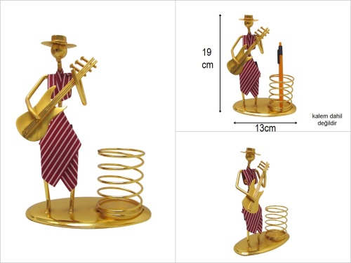 sd50099 dekoratif metal kalemlik biblo - 