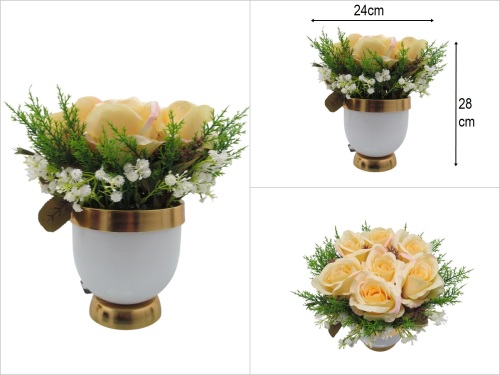 sd50127 yapay sarı gül aranjman - BU ÜRÜN SADECE MAĞAZADAN SATIŞ