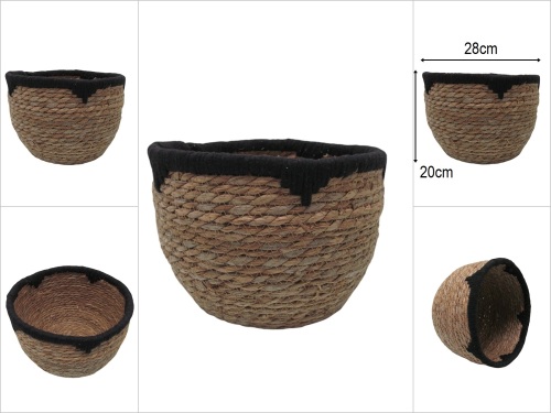 sd50150 no2 yuvarlak hasır+tekstil sepet - 