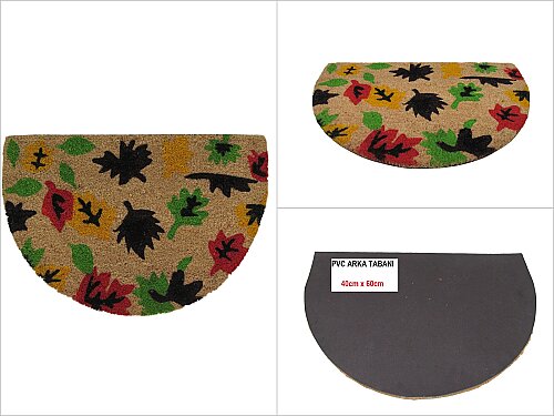 sd50184 pvc tabanlı D model koko kapı paspas 40cmx60cm - 