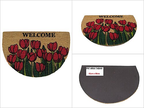sd50185 pvc tabanlı D model koko kapı paspas 40cmx60cm - 