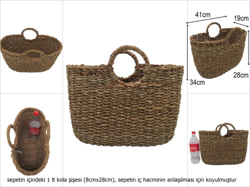 sd50242 dekoratif halka kulplu no2 hasır çanta - 