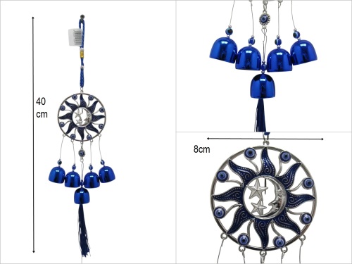 sd50317 dekoratif metal rüzgar çanı - 