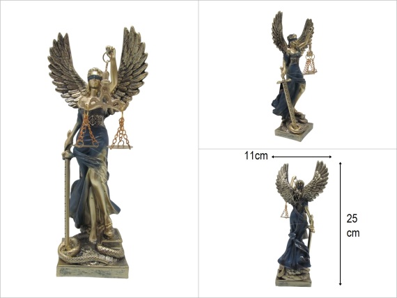 sd50331 kanatlı adalet heykeli biblo themis - 1
