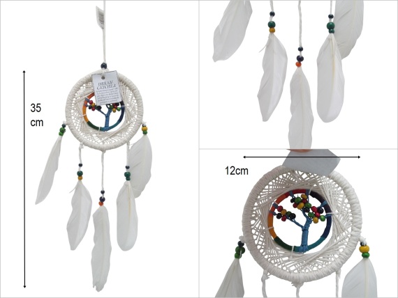 sd50394 düş kapanı (dream catcher) 12cm çap hayat ağacı - 1