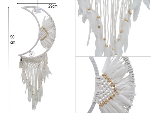 sd50396 dekoratif tüylü ay makrome - 