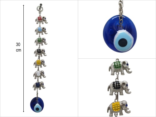 sd50427 cam nazarboncuklu metal 7 li fil - 