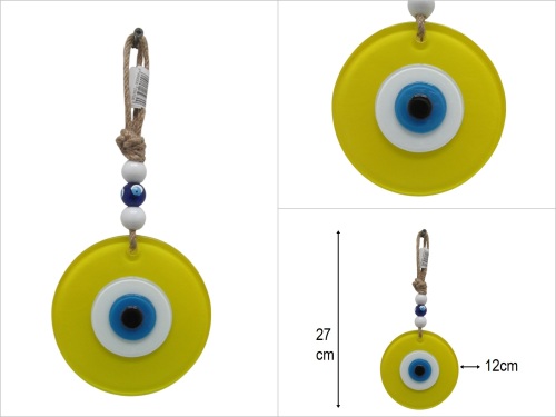 sd50488 sarı cam nazar boncuğu - 