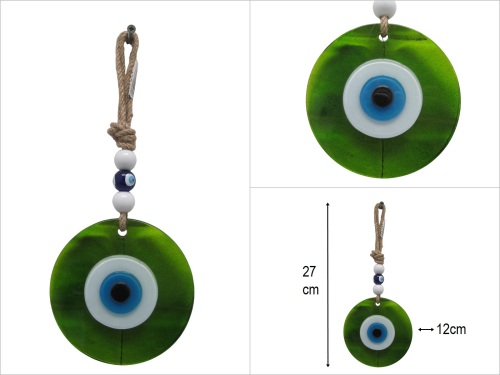 sd50489 yeşil cam nazar boncuğu - 