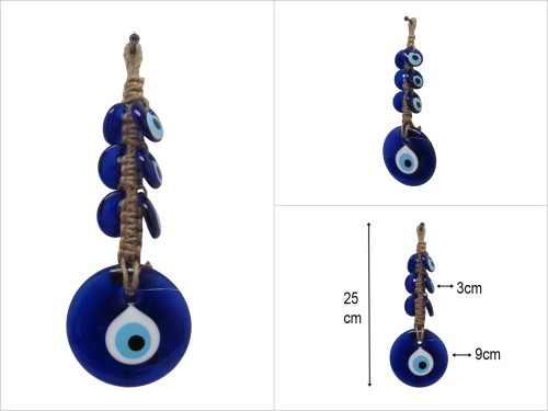 sd50490 küpeli cam nazar boncuğu 6+1 - 