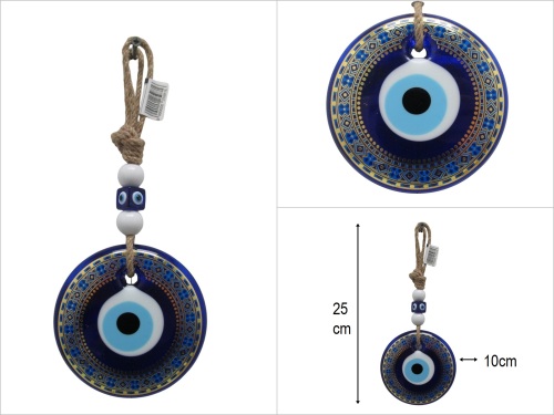 sd50498 yaldızlı cam nazar boncuğu - 