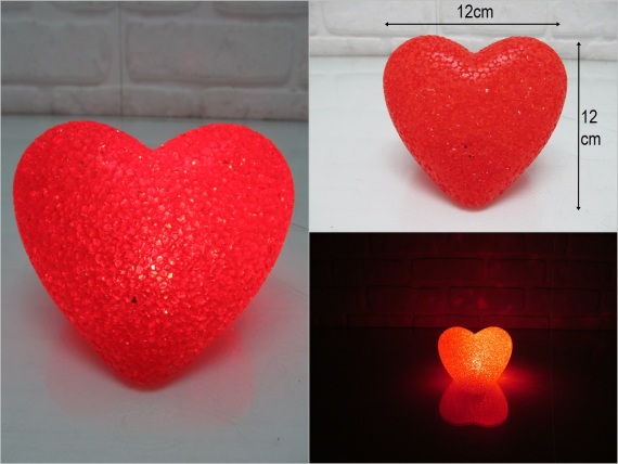 sd50508 dekoratif ışıklı silikon kalp - 1