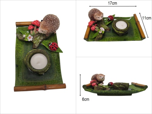 sd50598 dekoratif tabaklı kirpi mumluk - 