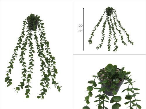 sd50604 dekoratif plastik saksılı yapay sarkan çiçek - 
