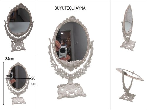 sd50616 oval pvc çift taraflı büyüteçli ayna - 