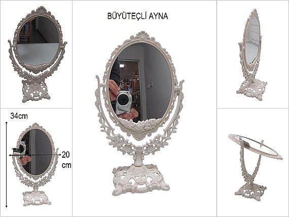 sd50616 oval pvc çift taraflı büyüteçli ayna - 1