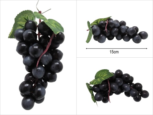 sd50637 siyah plastik yapay salkım üzüm - 