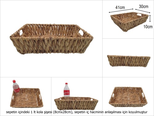 sd50662 dikdörtgen hasır sepet - 