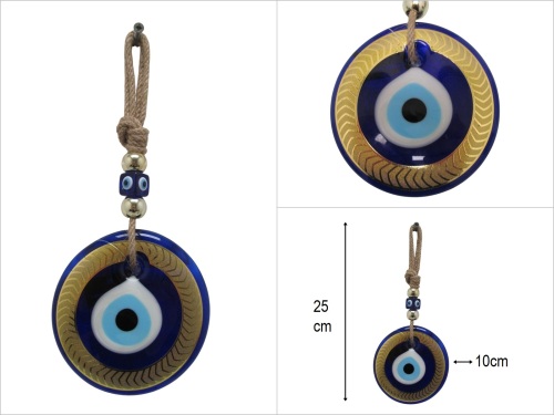 sd50666 yaldızlı cam nazar boncuğu - 