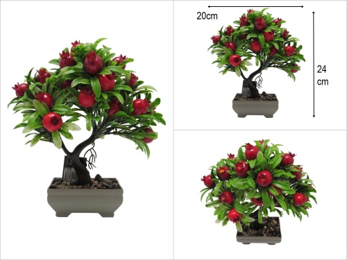 sd50691 plastik saksılı yapay nar ağacı - 