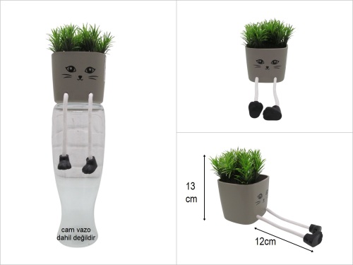 sd50697 ayakları sallanan plastik saksılı çiçek - 