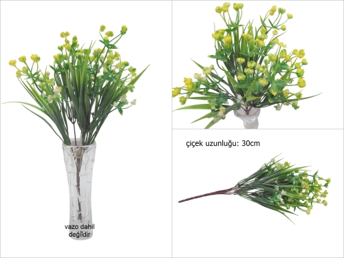 sd50721 sarı plastik yapay çiçek - 