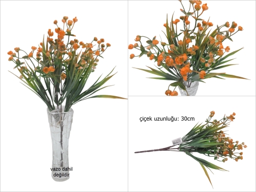sd50722 turuncu plastik yapay çiçek - 