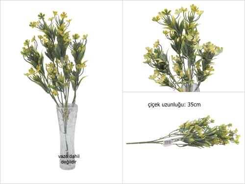 sd50726 sarı plastik yapay çiçek - 