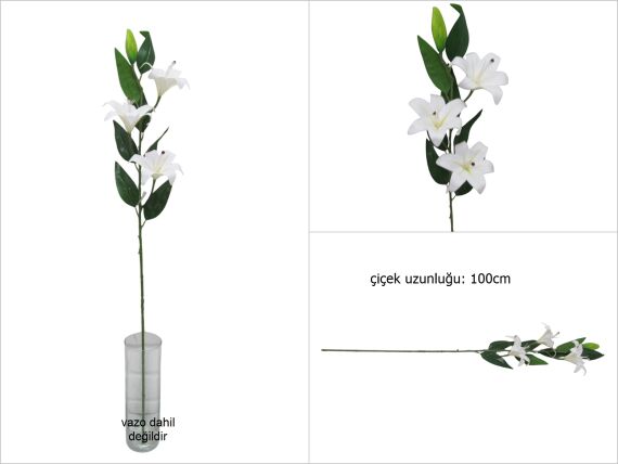 sd50735 yapay beyaz lilyum çiçeği - 1