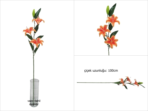 sd50736 yapay turuncu lilyum çiçeği - 