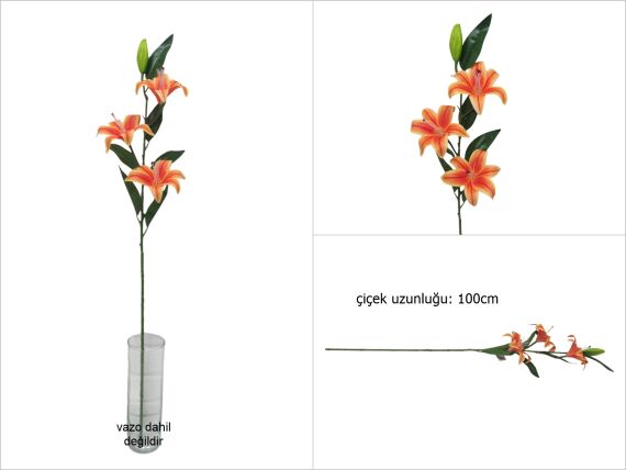 sd50736 yapay turuncu lilyum çiçeği - 1