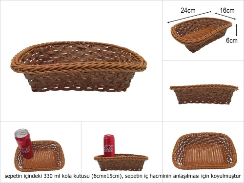 sd50741 pvc dokuma dikdörtgen sepet - 