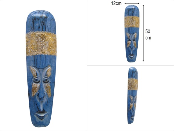 sd50747 ahşap antik mask - 1