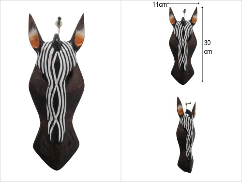 sd50762 dekoratif ahşap zebra mask - 