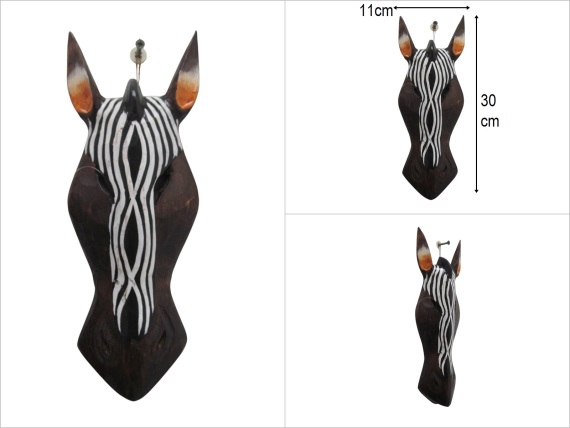 sd50762 dekoratif ahşap zebra mask - 1