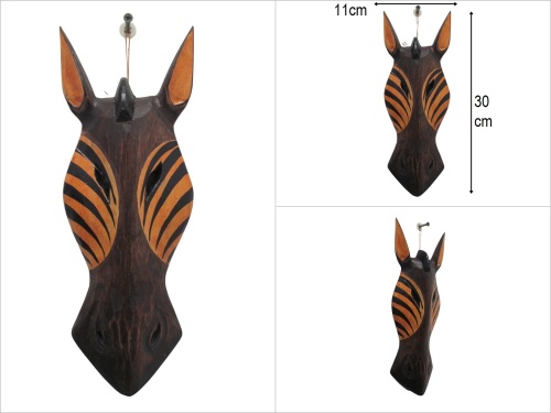 sd50763 dekoratif ahşap zebra mask - 