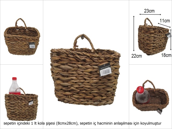 sd50772 dekoratfi hasır kapı duvar sepeti - 1