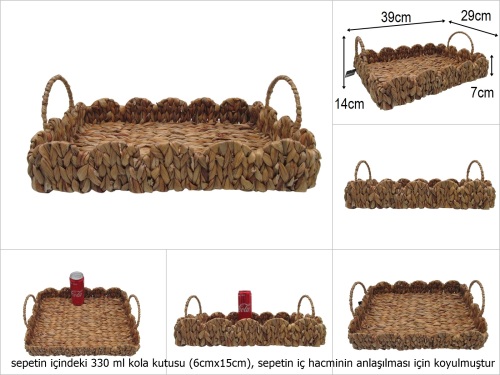 sd50782 no2 dikdörgen tepsi hasır sepet - 