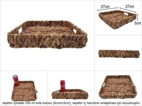 sd50793 no1 kare hasır sepet - 