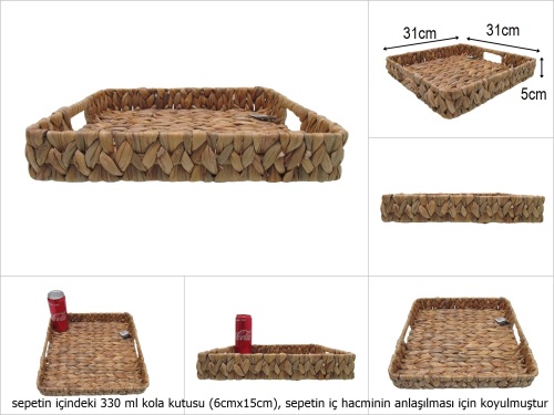 sd50794 no2 kare hasır sepet - 
