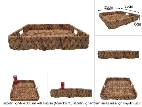 sd50795 no3 kare hasır sepet - 