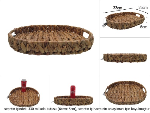 sd50804 no1 oval hasır tepsi - 