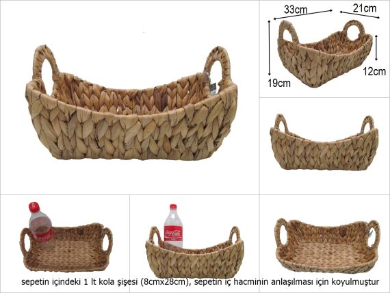 sd50811 no1 dikdörtgen gondol hasır sepet - 1