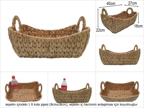 sd50812 no2 dikdörtgen gondol hasır sepet - 1