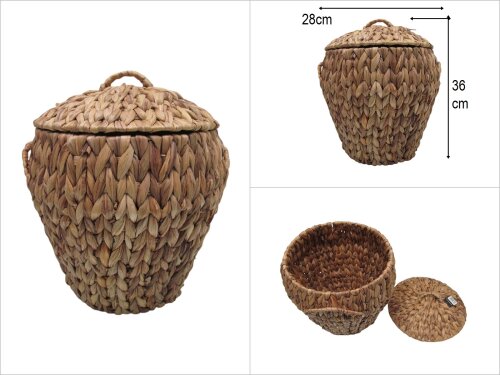 sd50823 no1 kapaklı bombeli küp sepet - 